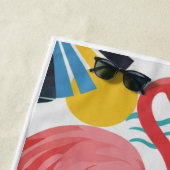  serviette de plage "Flamingo Rose" 🌸🦩 (En situation)
