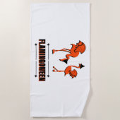 Serviette De Plage Flamingoween - Halloween (Devant)