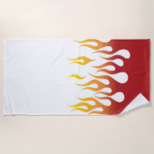 Serviette De Plage Flammes d'un rouge ardent (Devant)