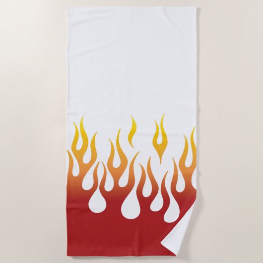 Serviette De Plage Flammes d'un rouge ardent (Devant)