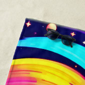 Serviette De Plage Flèche cosmique colorée (En situation)