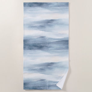 Serviette De Plage Flèches blanches bleues