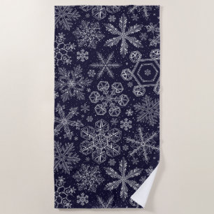 Serviette De Plage Flèches blanches sur bleu