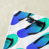 Serviette De Plage Flèches bleues estivales (En situation)