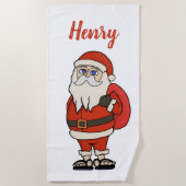 Serviette De Plage Flèches de Noël du Père Noël sur mesure (Devant)