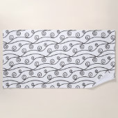 Serviette De Plage Flèches noires et blanches tendance (Devant)