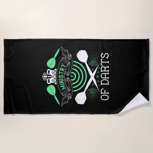 Serviette De Plage Fléchettes - Ministère des fléchettes (Devant)