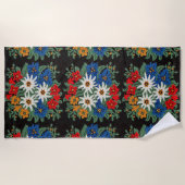 Serviette De Plage Fleur alpine suisse d'edelweiss (Devant)