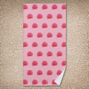 Serviette De Plage Fleur Aptenia rose Motif sans couture sur