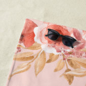 Serviette De Plage Fleur aquarelle Mme Date (En situation)
