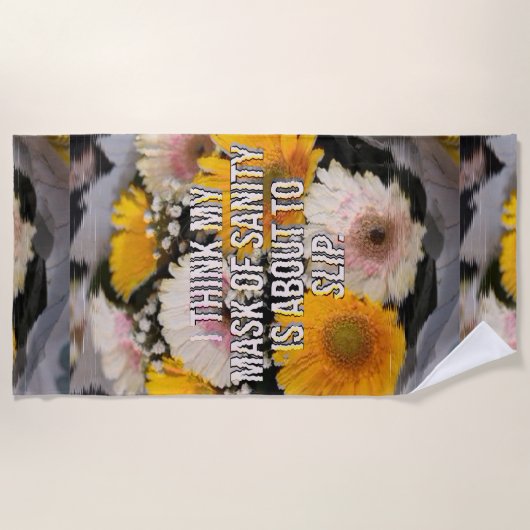 Serviette De Plage Fleur avec devis (Devant)