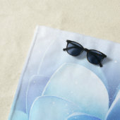 Serviette de plage - Fleur bleue (En situation)