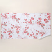 Serviette De Plage Fleur cerise 2 (Devant)