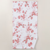 Serviette De Plage Fleur cerise 2 (Devant)