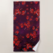 Serviette De Plage Fleur cerise 3 (Devant)