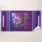 Serviette de plage Fleur dans le désert (Devant)