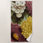 Serviette De Plage Fleur de chrysanthème mère florale (Devant)