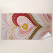 Serviette De Plage Fleur de cœur concentrique (Devant)