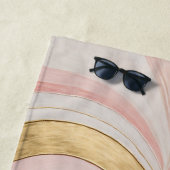 Serviette De Plage Fleur de cœur concentrique (En situation)