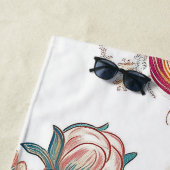 Serviette De Plage Fleur de Crimson (En situation)