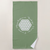 Serviette De Plage Fleur de la vie Ho'oponopono (Devant)