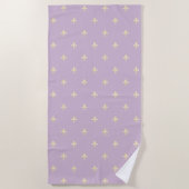 Serviette De Plage Fleur de Lis Lilac (Devant)