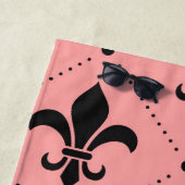 Serviette De Plage Fleur De Lis Motif (En situation)