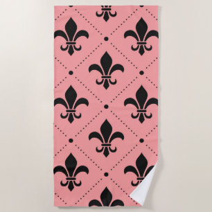 Serviette De Plage Fleur De Lis Motif