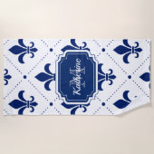 Serviette De Plage Fleur de lis Motif (Devant)