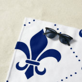 Serviette De Plage Fleur de lis Motif (En situation)