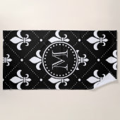 Serviette De Plage Fleur De Lis Pattern (Devant)