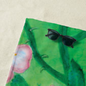 Serviette De Plage Fleur de Rosa Canina Rose sauvage (En situation)