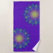 Serviette De Plage Fleur de Vie - Mandala Indien 3 (Devant)