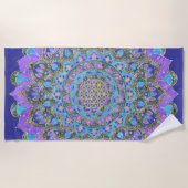 Serviette De Plage Fleur de Vie - Mandala Style Inde 2 (Devant)