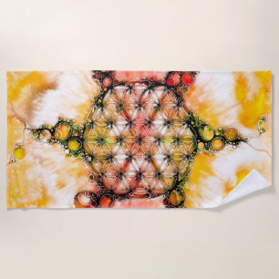 Serviette De Plage Fleur de Vie - Manières Colorées 4