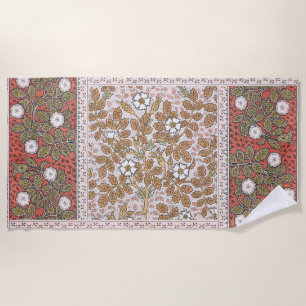 Serviette De Plage Fleur d'illustration Rose sauvage Vintage