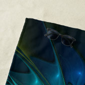 Serviette De Plage Fleur d'Imaginaire lumineux, Fractale Abstraite co (En situation)
