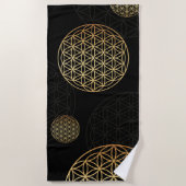 Serviette De Plage Fleur d'or vivant (Devant)