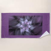 Serviette De Plage Fleur pourpre de fractale (Devant)