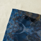 Serviette De Plage Fleur sacrée de la géométrie de pierre gemme (En situation)