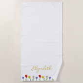 Serviette De Plage Fleur sauvage (Devant)