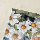 Serviette de plage Fleur sauvage colorée (En situation)