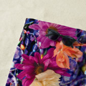 Serviette De Plage Fleur sauvage Whimsical Parties scintillant Pierre (En situation)