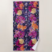Serviette De Plage Fleur sauvage Whimsical Parties scintillant Pierre (Devant)