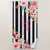 serviette de plage fleurie (Devant)