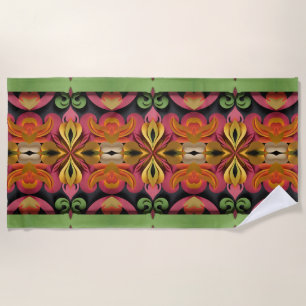 Serviette De Plage fleurs