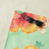 Serviette De Plage Fleurs (En situation)