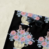 Serviette De Plage fleurs (En situation)