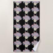Serviette De Plage fleurs (Devant)