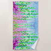 Serviette De Plage Fleurs Colorées (Devant)